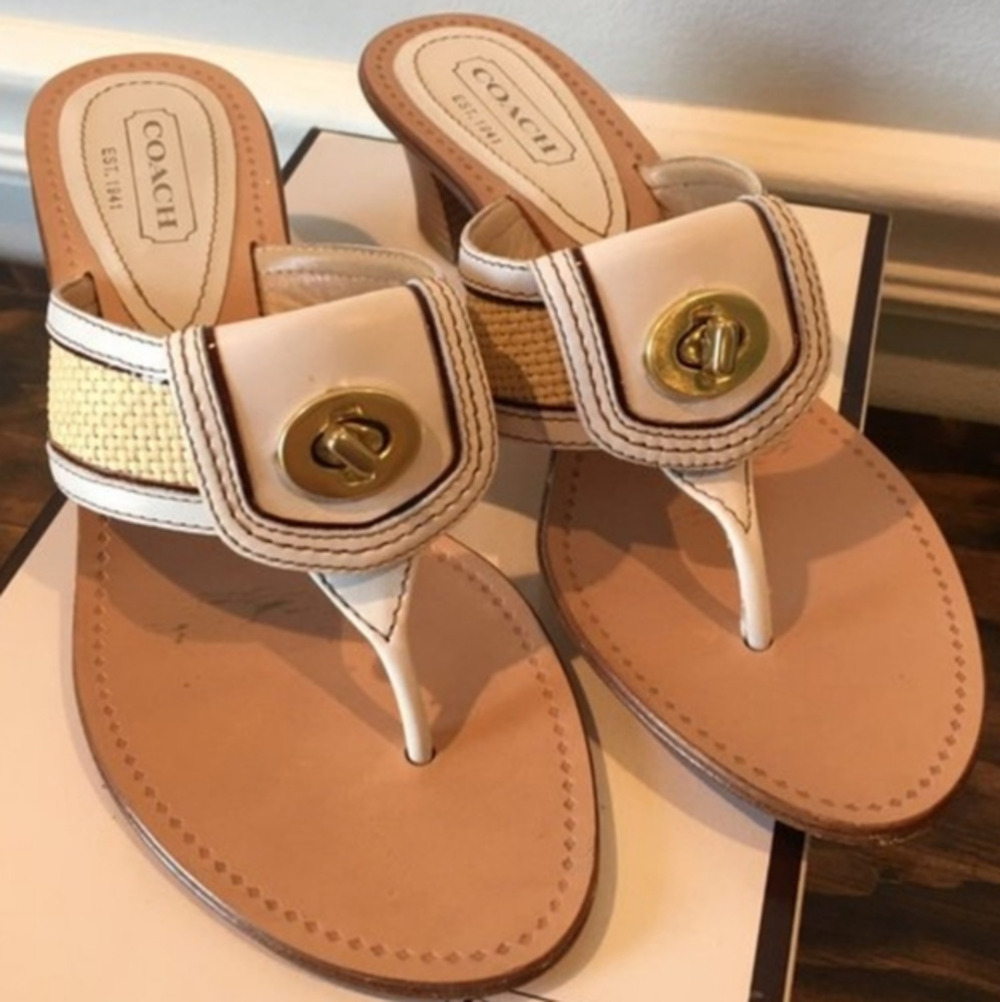 Coach Nickie Sandal White - Picture 1 of 6